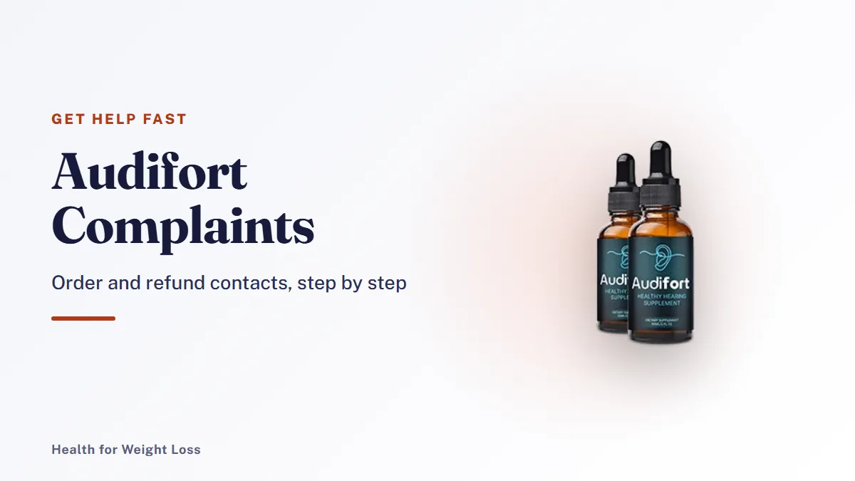 Audifort complaints guide: the 2-bottle Audifort package, backed by email and phone support and a 90-day refund window