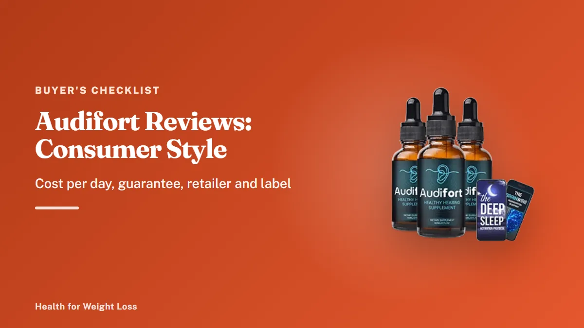 Audifort reviews consumer reports style: the 3-bottle Audifort package with its two bonus e-books, our value pick