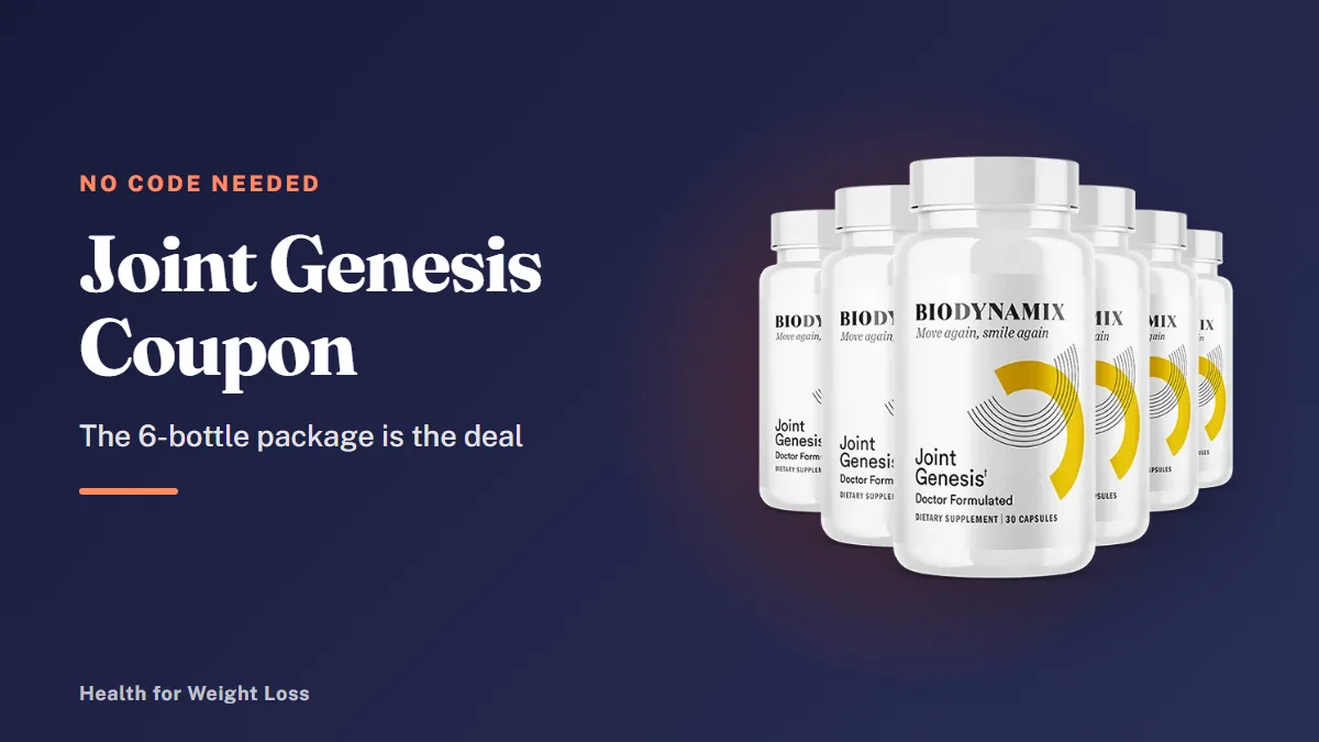 Joint Genesis coupon search answered: the 6-bottle Joint Genesis package that already carries the best price