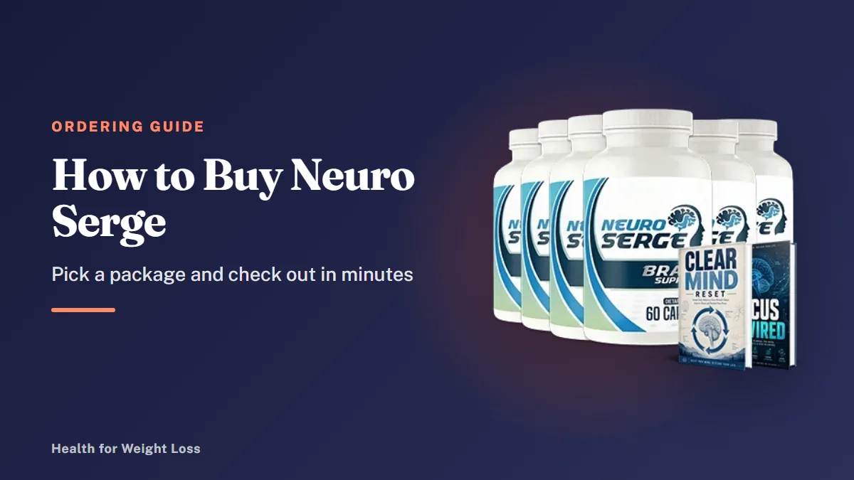 Buy Neuro Serge: the six-bottle Neuro Serge package with two bonus guide covers, the best-value way to order