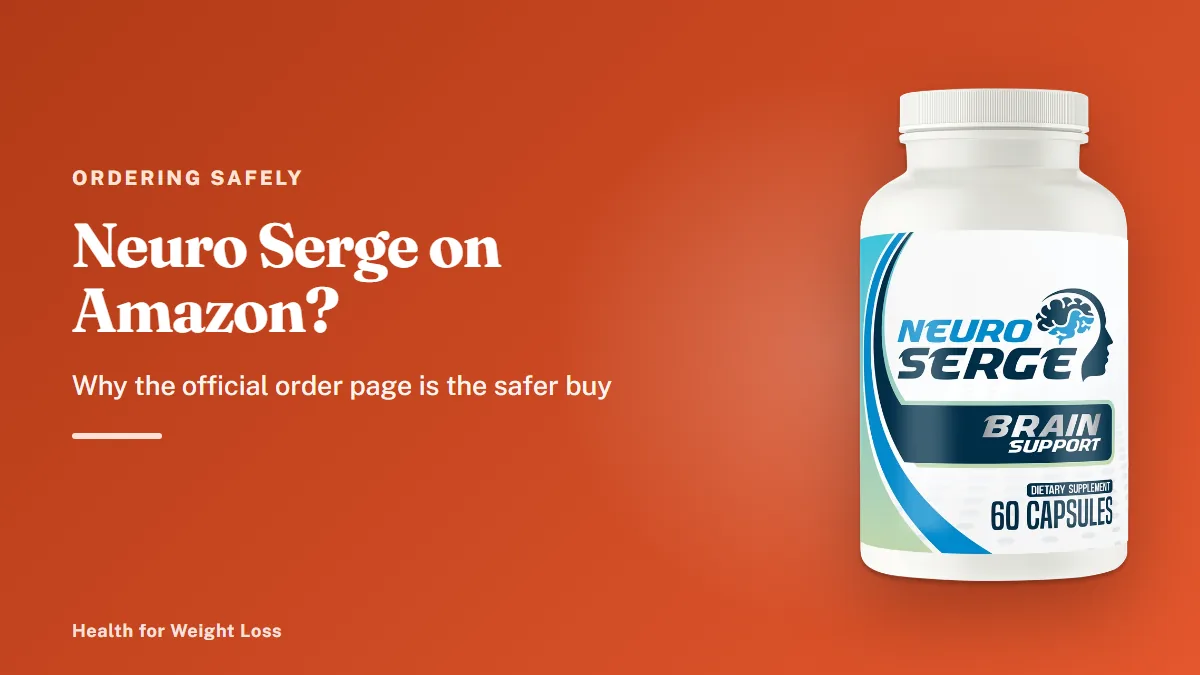 Neuro Serge Amazon search answered: a single Neuro Serge bottle, the brain-support capsule sold on the official order page