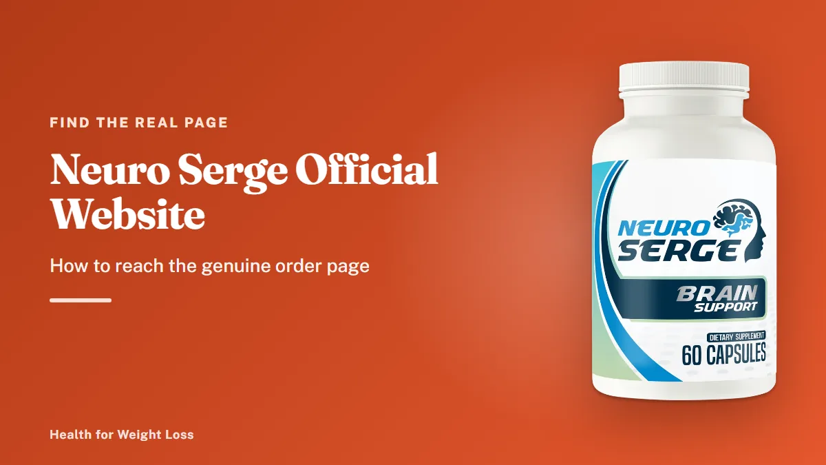 Neuro Serge official website guide: a Neuro Serge bottle, the brain-support capsule sold on the seller's order page