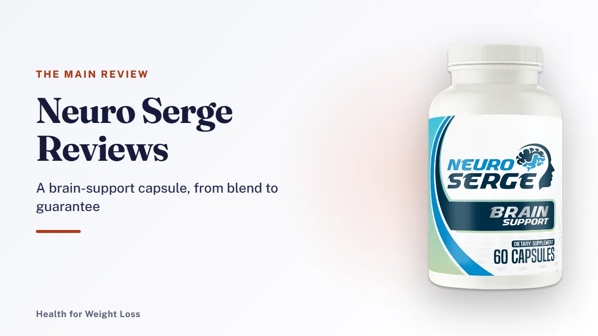 Neuro Serge reviews: a single Neuro Serge bottle labeled brain support dietary supplement, 60 capsules