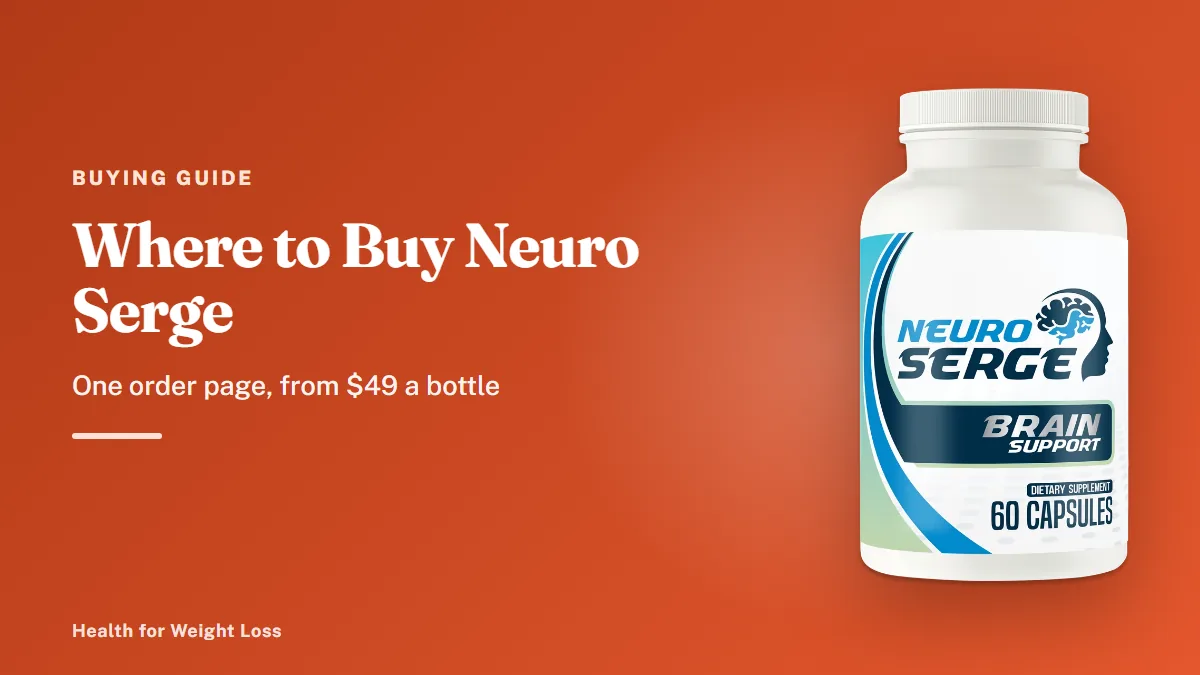 Where to buy Neuro Serge: a single Neuro Serge bottle, the product sold through the official order page