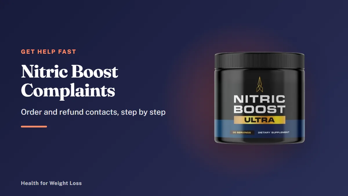 Nitric Boost complaints guide: a Nitric Boost Ultra jar, a daily powder with a 60-day refund route