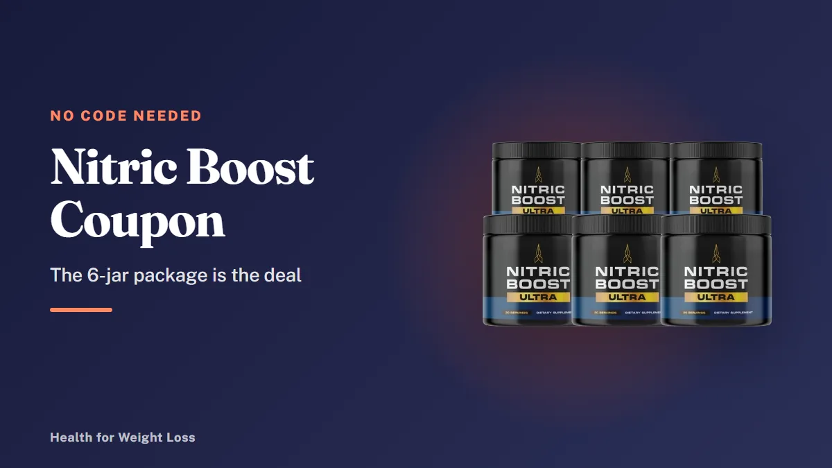 Nitric Boost coupon guide: the six-jar Nitric Boost package that carries the best built-in price