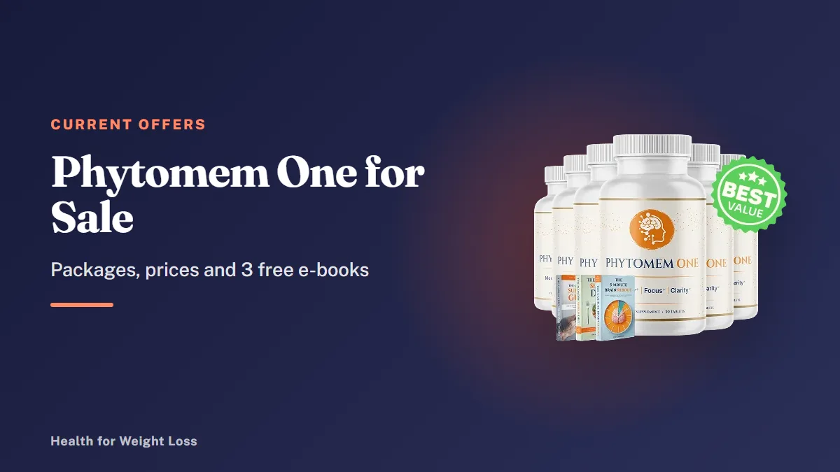 Phytomem One for sale: the 6-bottle Phytomem One package with bonus e-books beside our current-offer summary