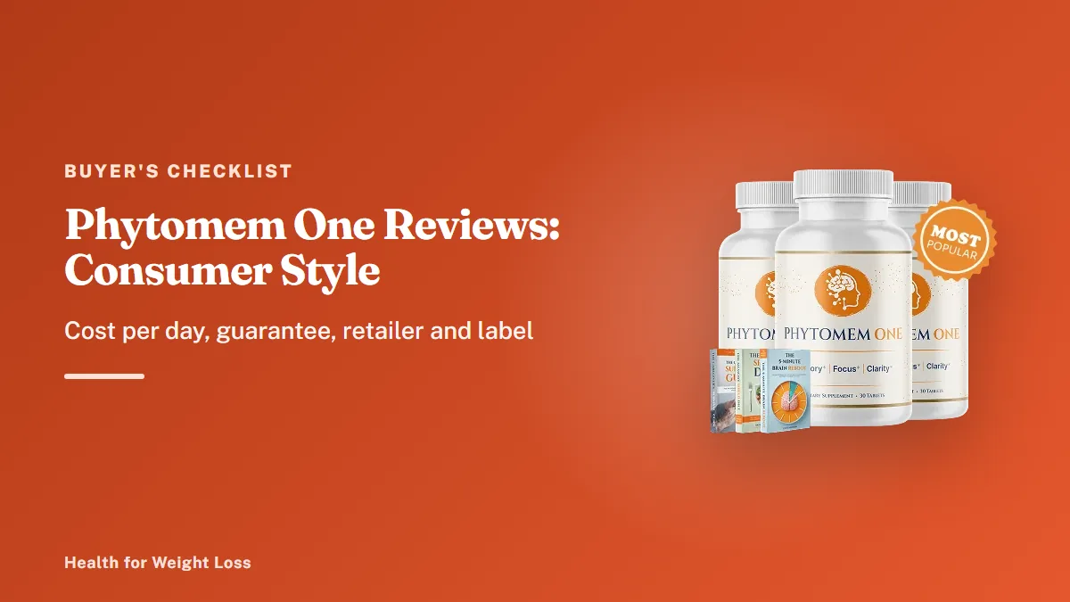 Phytomem One reviews consumer reports style: the 3-bottle Phytomem One package beside our buyer's checklist