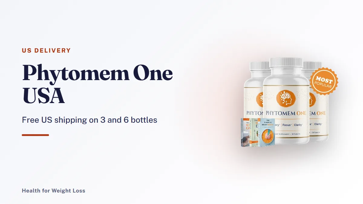 Phytomem One USA ordering guide: the 3-bottle Phytomem One package with bonus e-books beside our US shipping summary