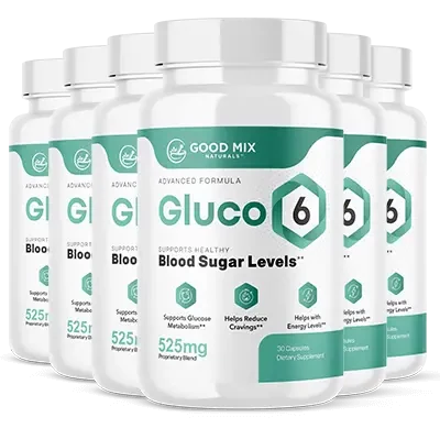 Gluco6 6 Bottles bundle as shown by the seller
