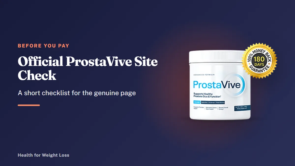 Official ProstaVive site checklist: a single ProstaVive tub with a 180-days money-back guarantee seal on a dark background