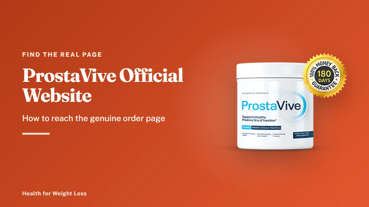 ProstaVive official website guide: a single ProstaVive tub with a 180-days money-back guarantee seal on a dark background