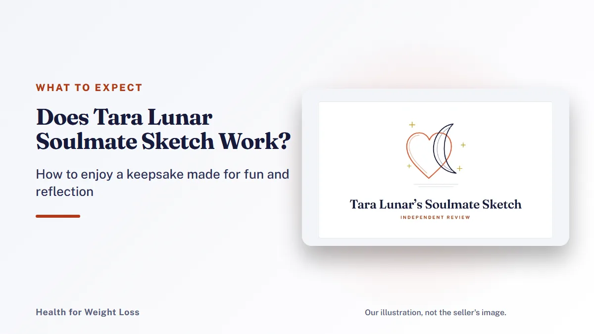 Does Tara Lunar soulmate sketch work: our heart and moon illustration with the headline and a what to expect line