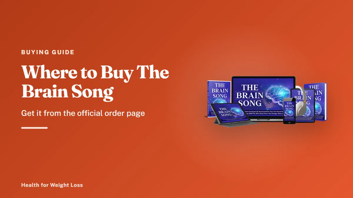 Where to buy The Brain Song: the seller's devices mockup beside our guide to the genuine order page and checkout